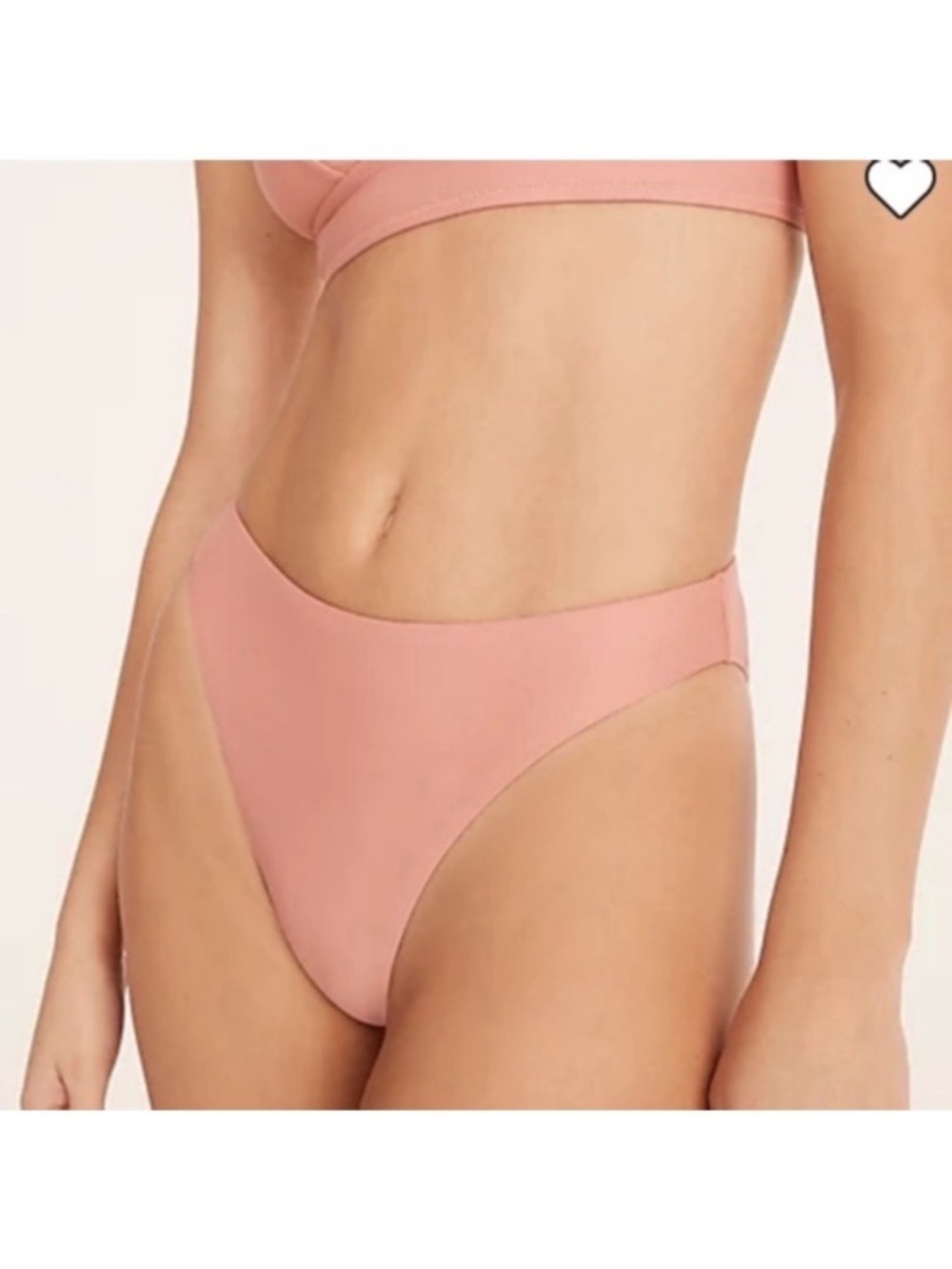 J. Crew High-Waist Bikini Bottoms in Warm Rose size S